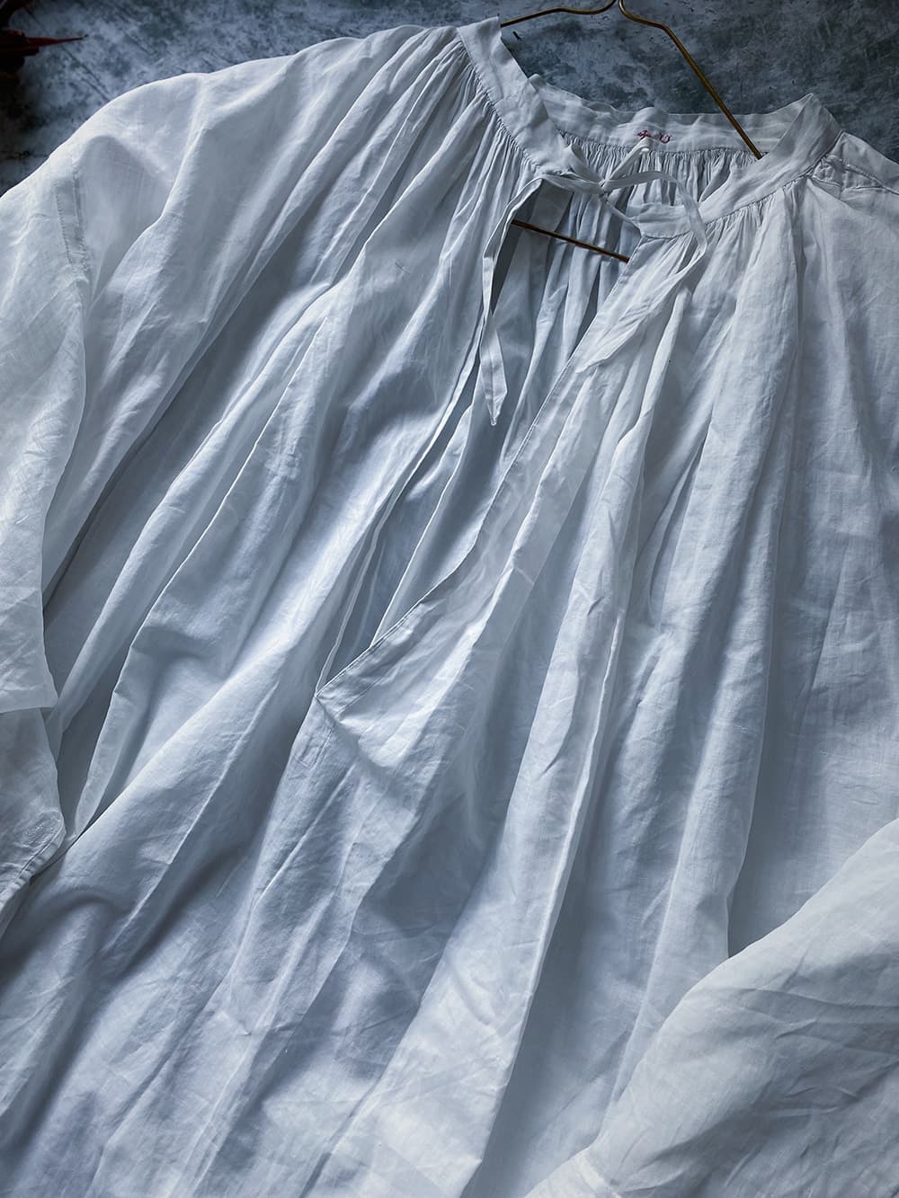 フランスアンティークチャーチスモックヴィンテージ チャーチドレスchurchsmock