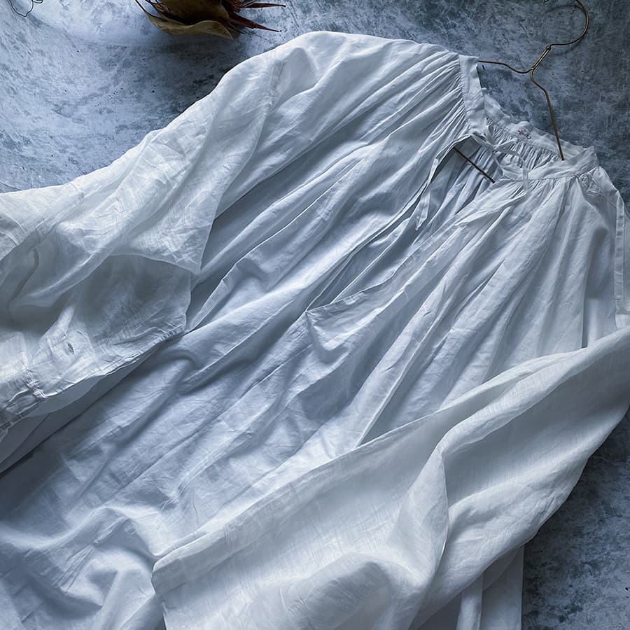 フランスアンティークチャーチスモックヴィンテージ チャーチドレスchurchsmock