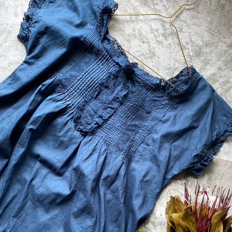 フランスアンティークナイトドレスアンティークレースワンピース