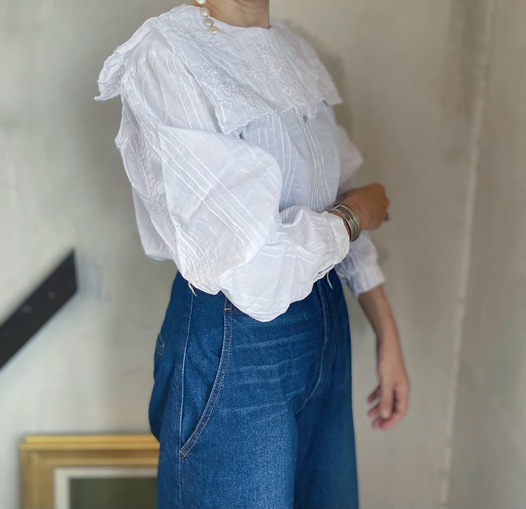 ヴィンテージセーラーカラーブラウスvintageblouse