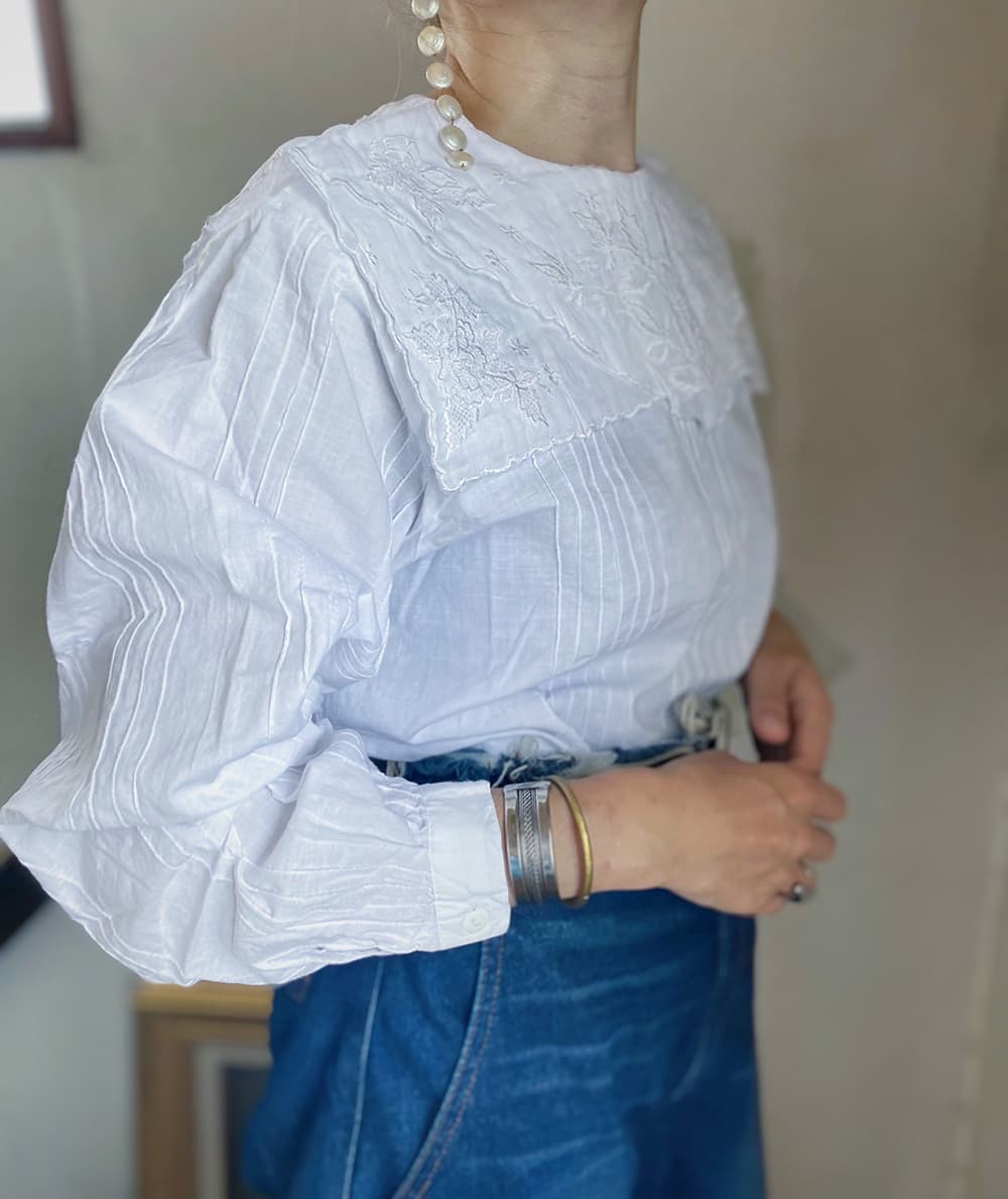 ヴィンテージセーラーカラーブラウスvintageblouse