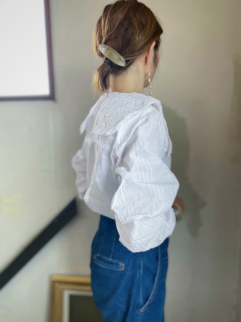 ヴィンテージセーラーカラーブラウスvintageblouse