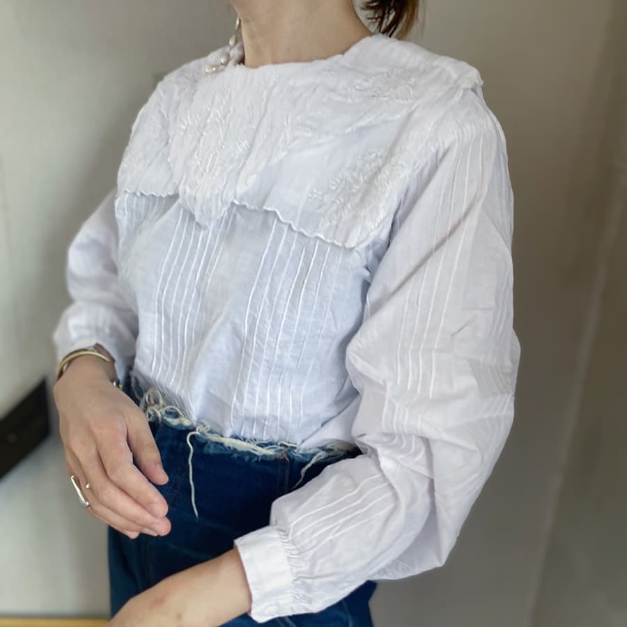 ヴィンテージセーラーカラーブラウスvintagesailorcollarblouse