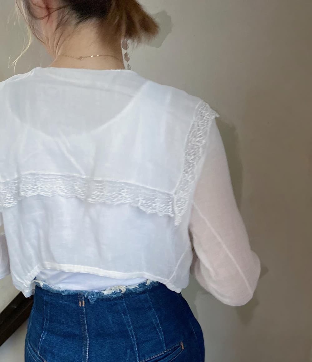 アンティークセーラーカラーブラウスAntiquesailorcollarblouse