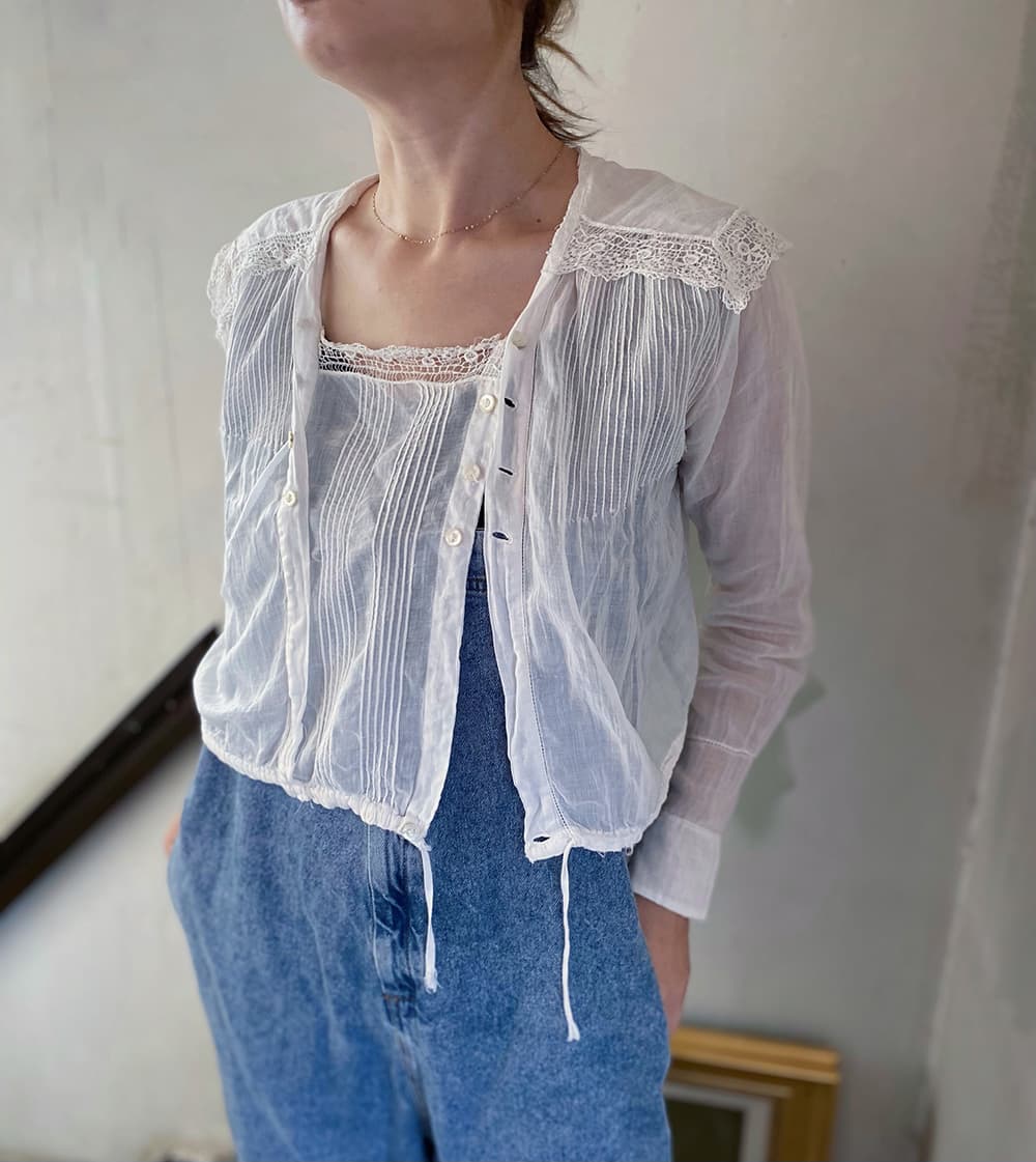 アンティークセーラーカラーブラウスAntiquesailorcollarblouse