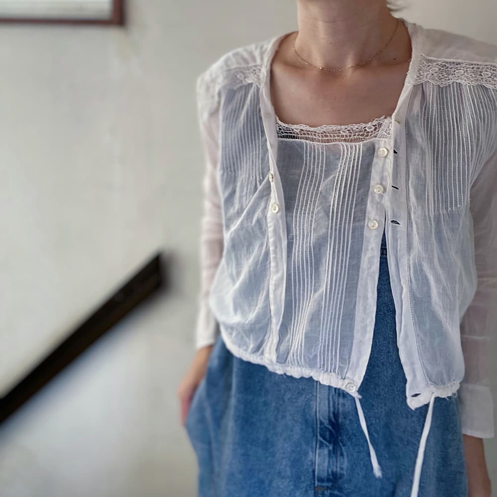 アンティークセーラーカラーブラウスAntiquesailorcollarblouse