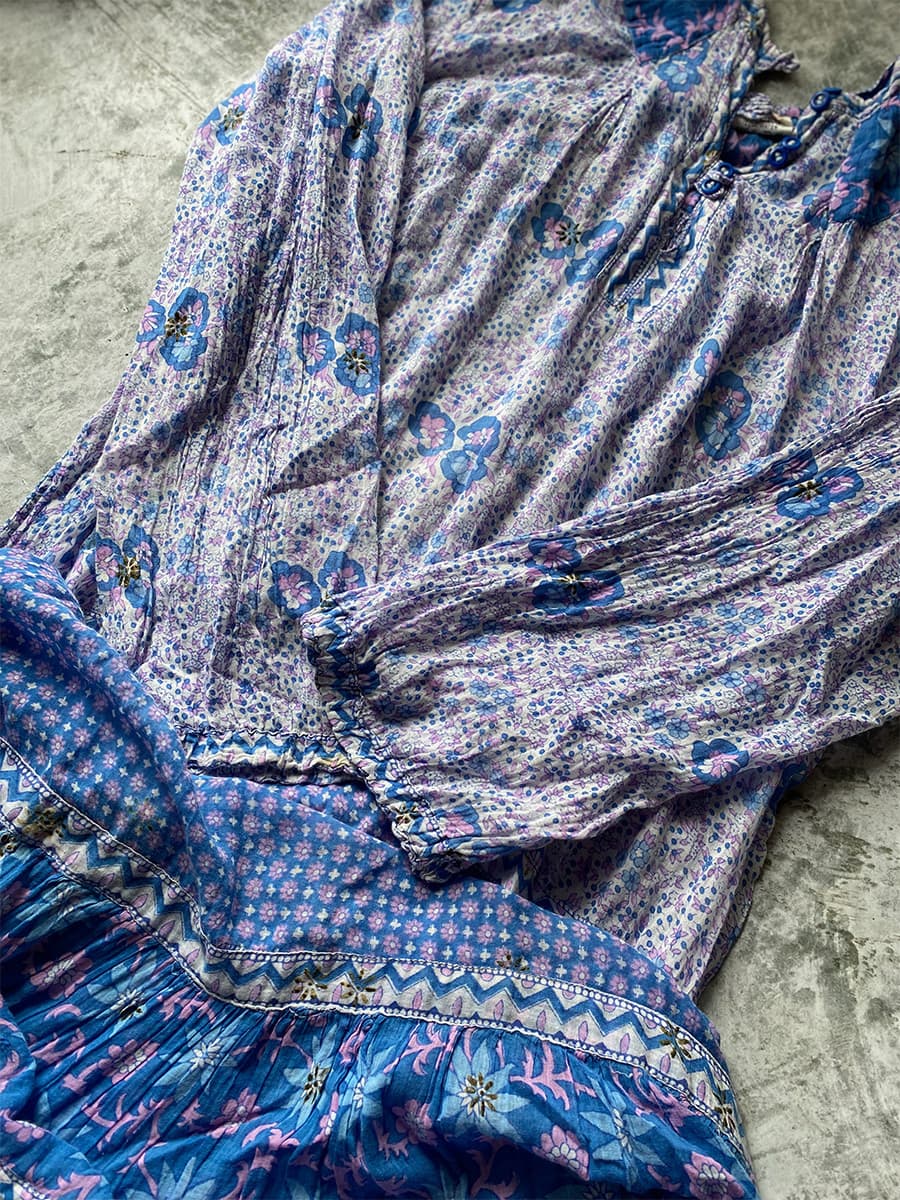 ヴィンテージインド綿ワンピースvintageindiancottondress
