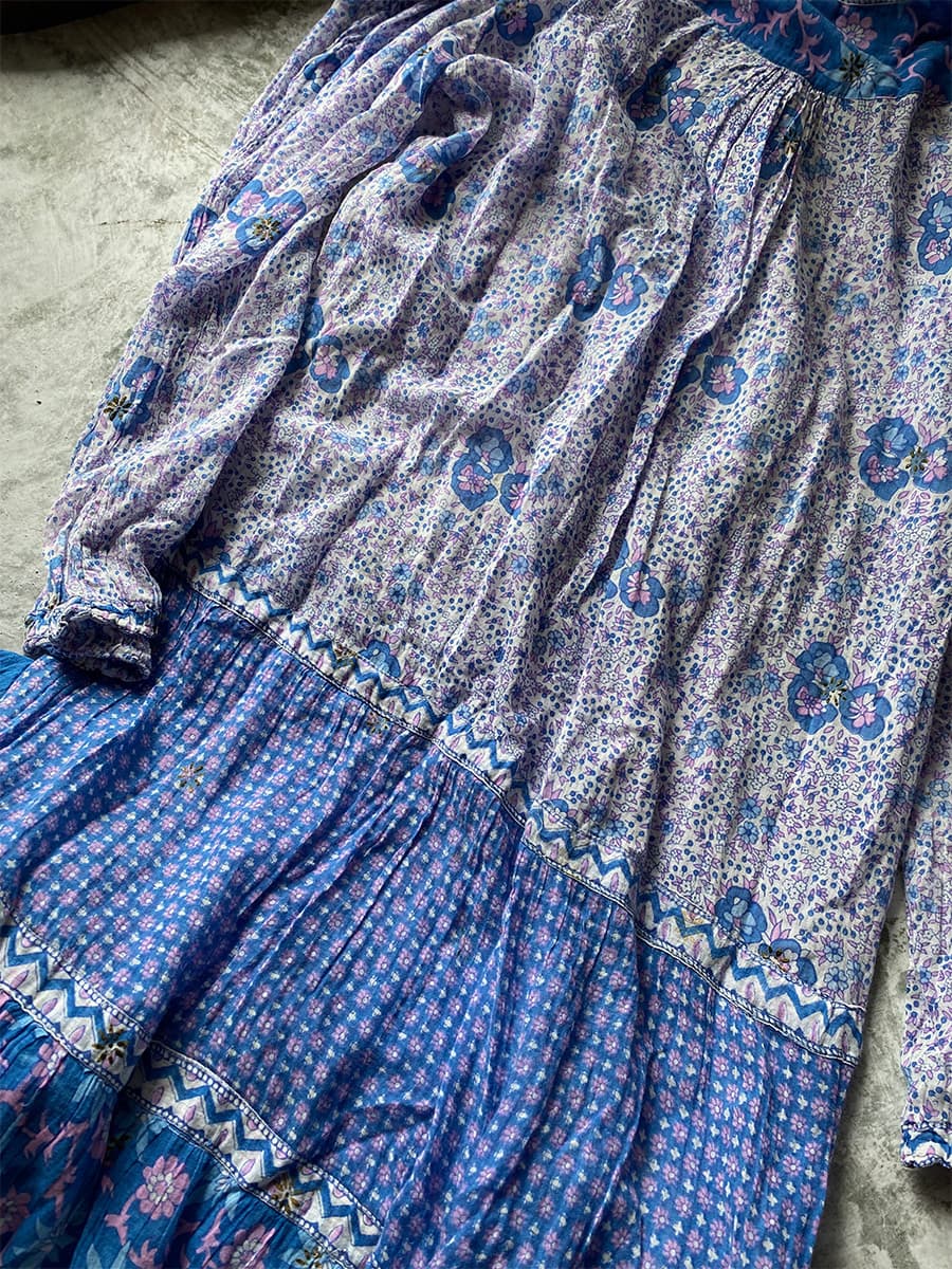 ヴィンテージインド綿ワンピースvintageindiancottondress