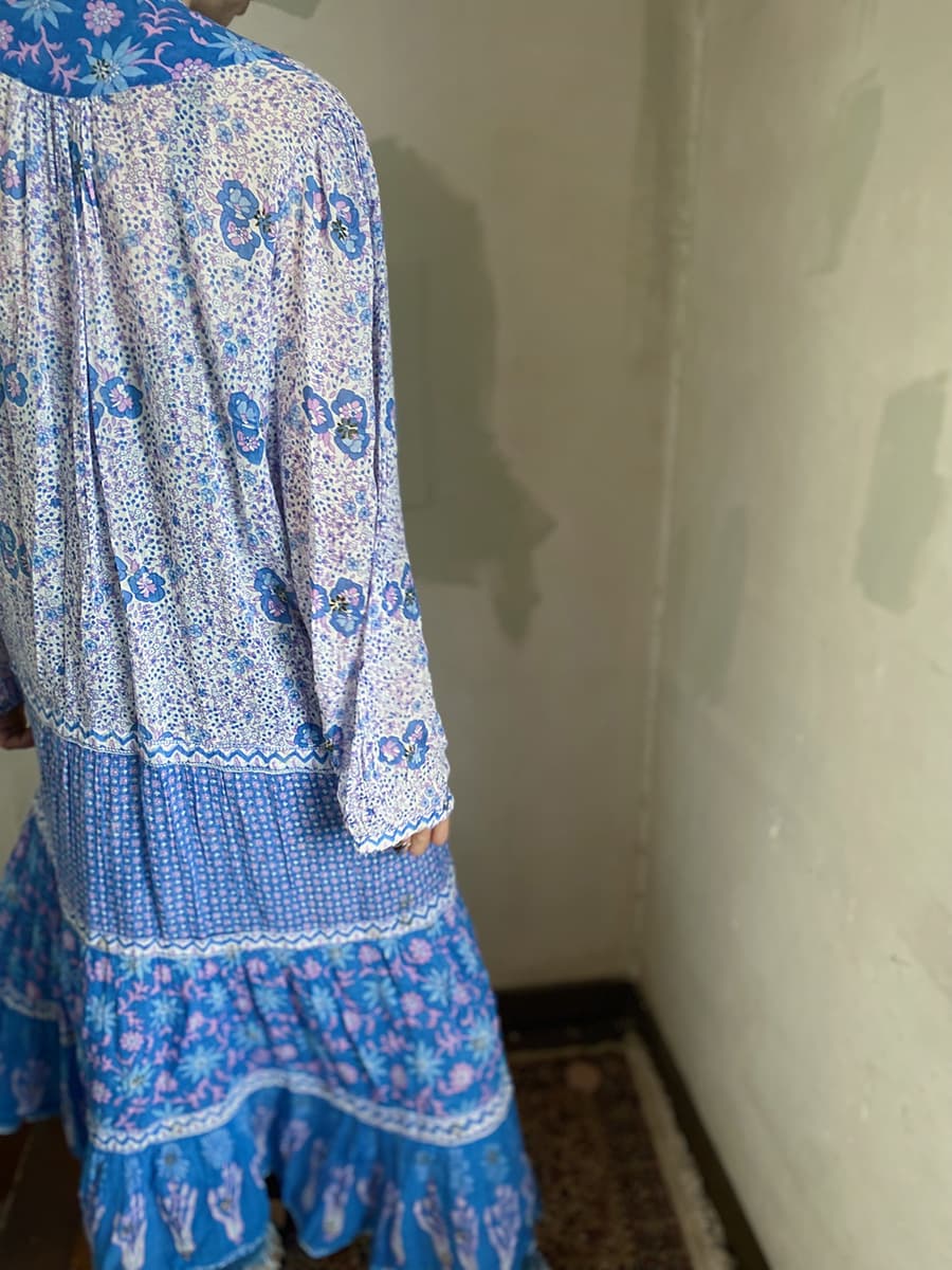 ヴィンテージインド綿ワンピースvintageindiancottondress