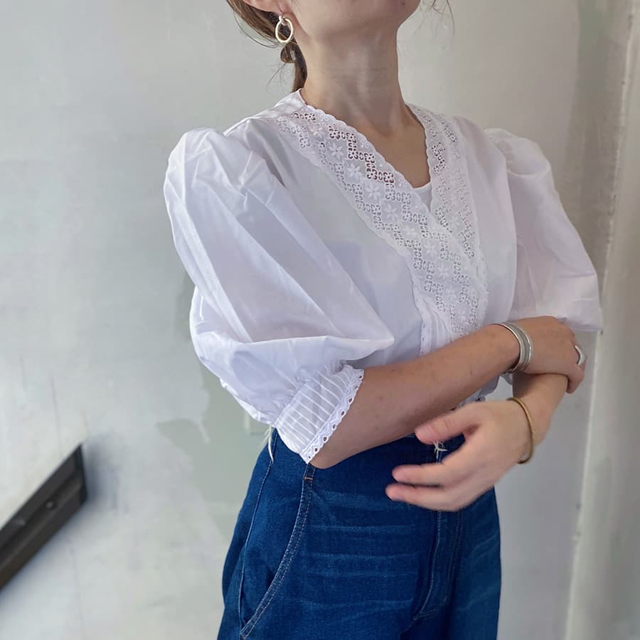 オーストリアヴィンテージレースブラウス