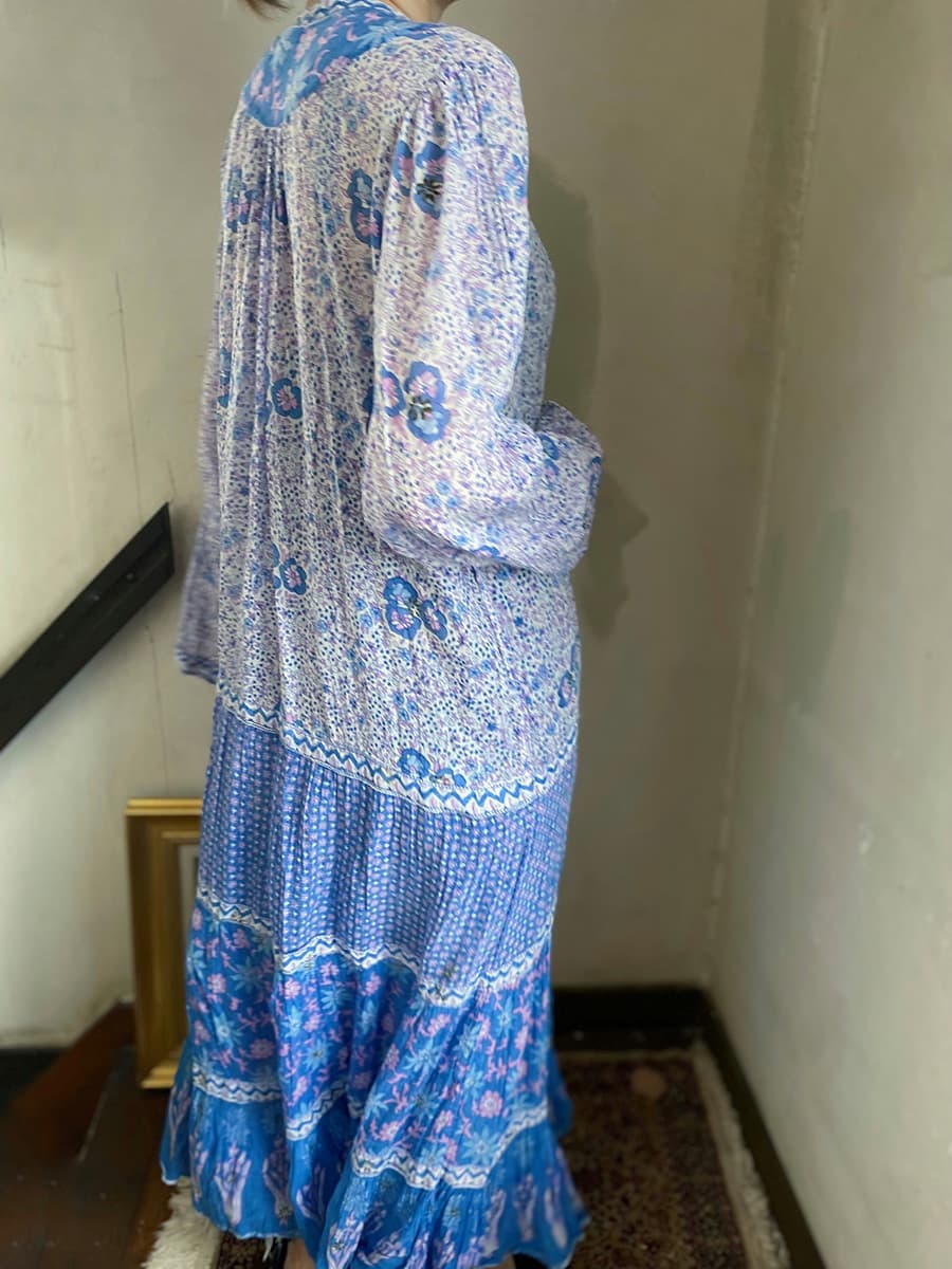 ヴィンテージインド綿ワンピースvintageindiancottondress