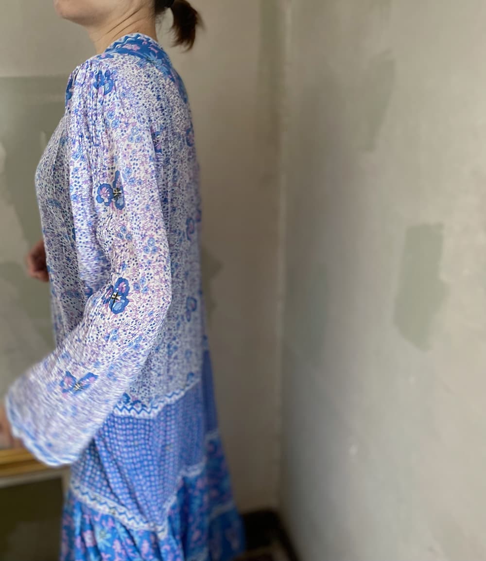ヴィンテージインド綿ワンピースvintageindiancottondress