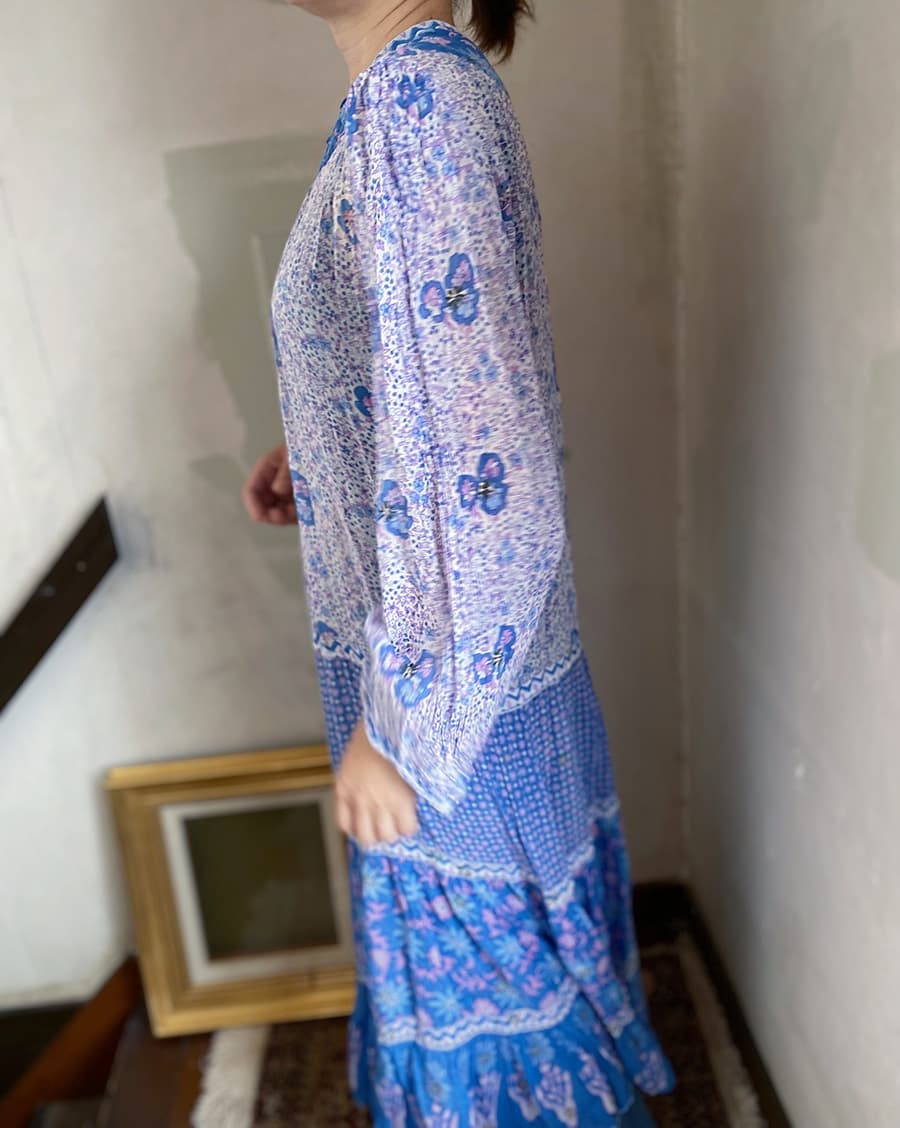 ヴィンテージインド綿ワンピースvintageindiancottondress