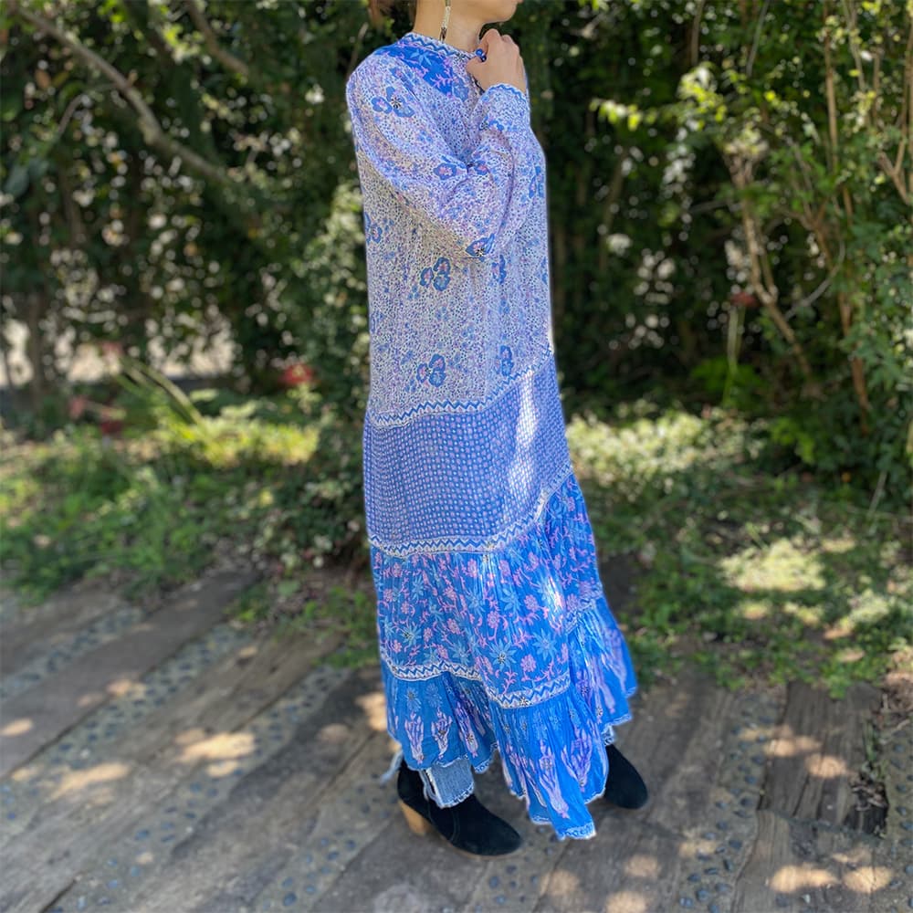 ヴィンテージインド綿ワンピースvintageindiancottondress