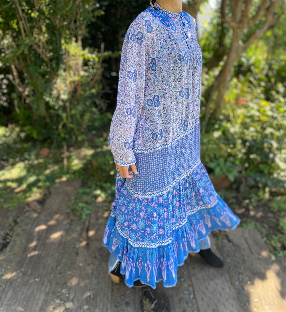 ヴィンテージインド綿ワンピースvintageindiancottondress