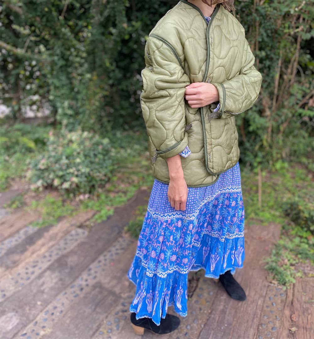 ヴィンテージインド綿ワンピースvintageindiancottondress