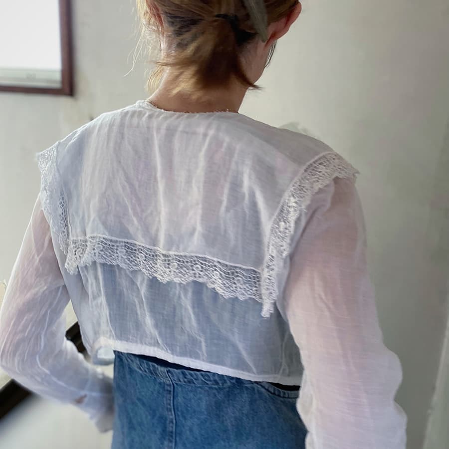 アンティークセーラーカラーブラウス