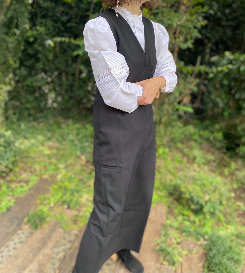 オーストリアヴィンテージスタンドカラーブラウスVintagestandcollarblouse