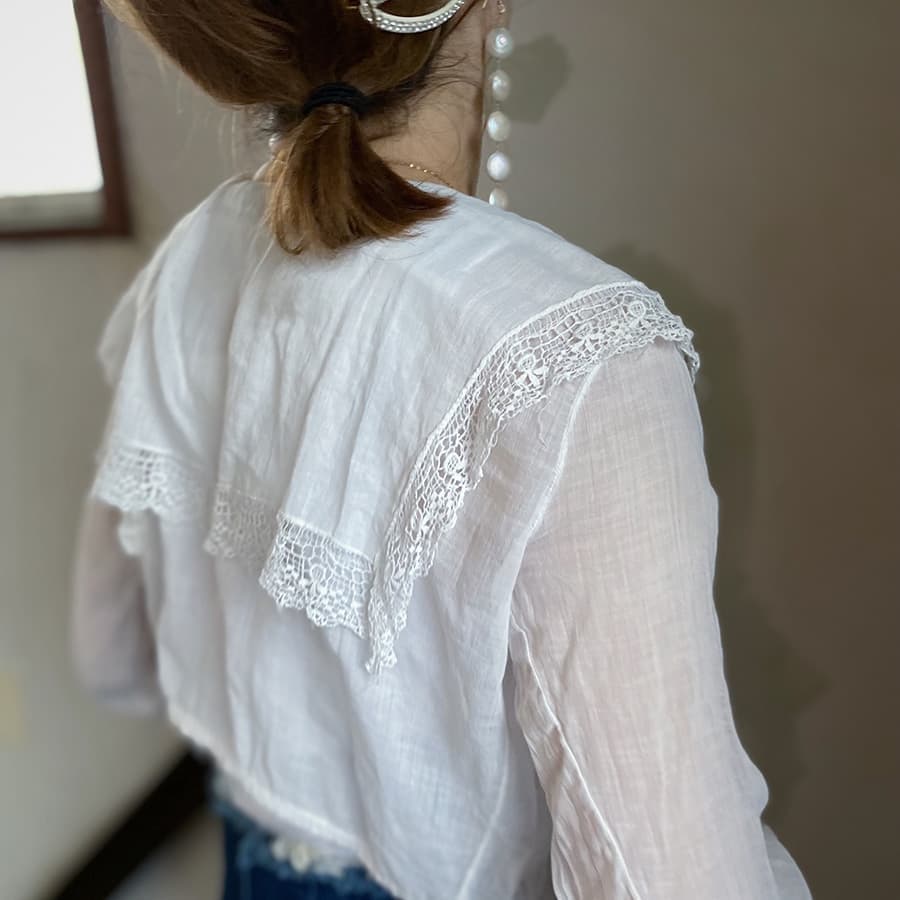 アンティークセーラーカラーブラウス