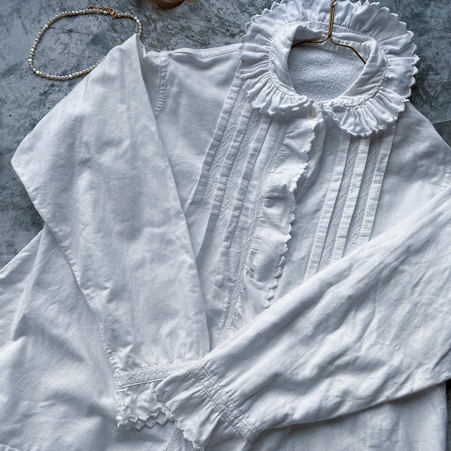 フレンチアンティークブラウスFrenchantiquecottonblouse