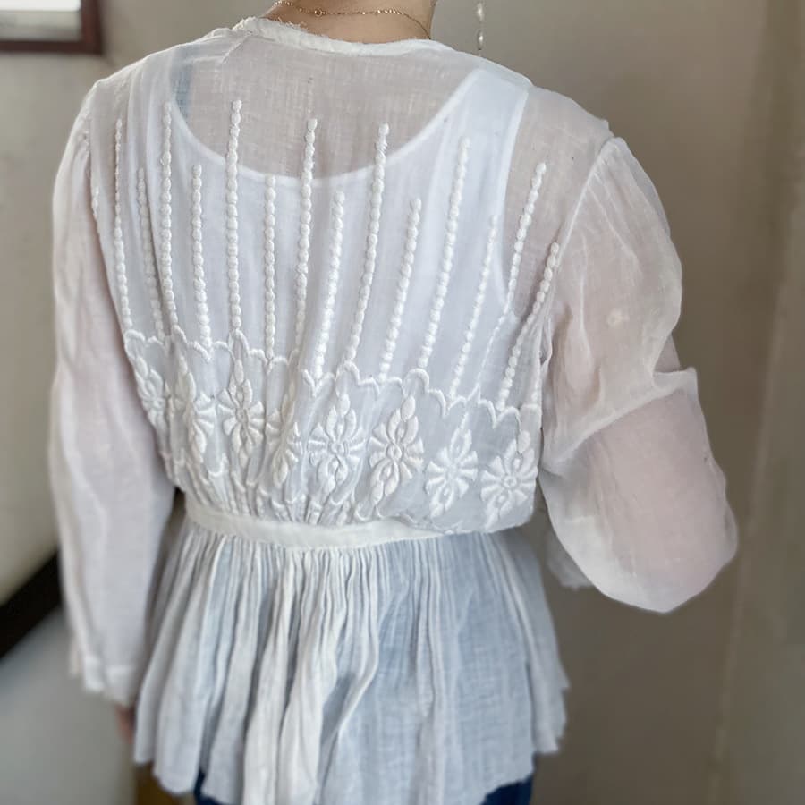 フレンチアンティークブラウスFrenchantiquecottonblouse