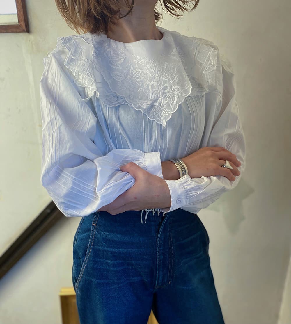 ヴィンテージセーラーカラーブラウスvintageblouse