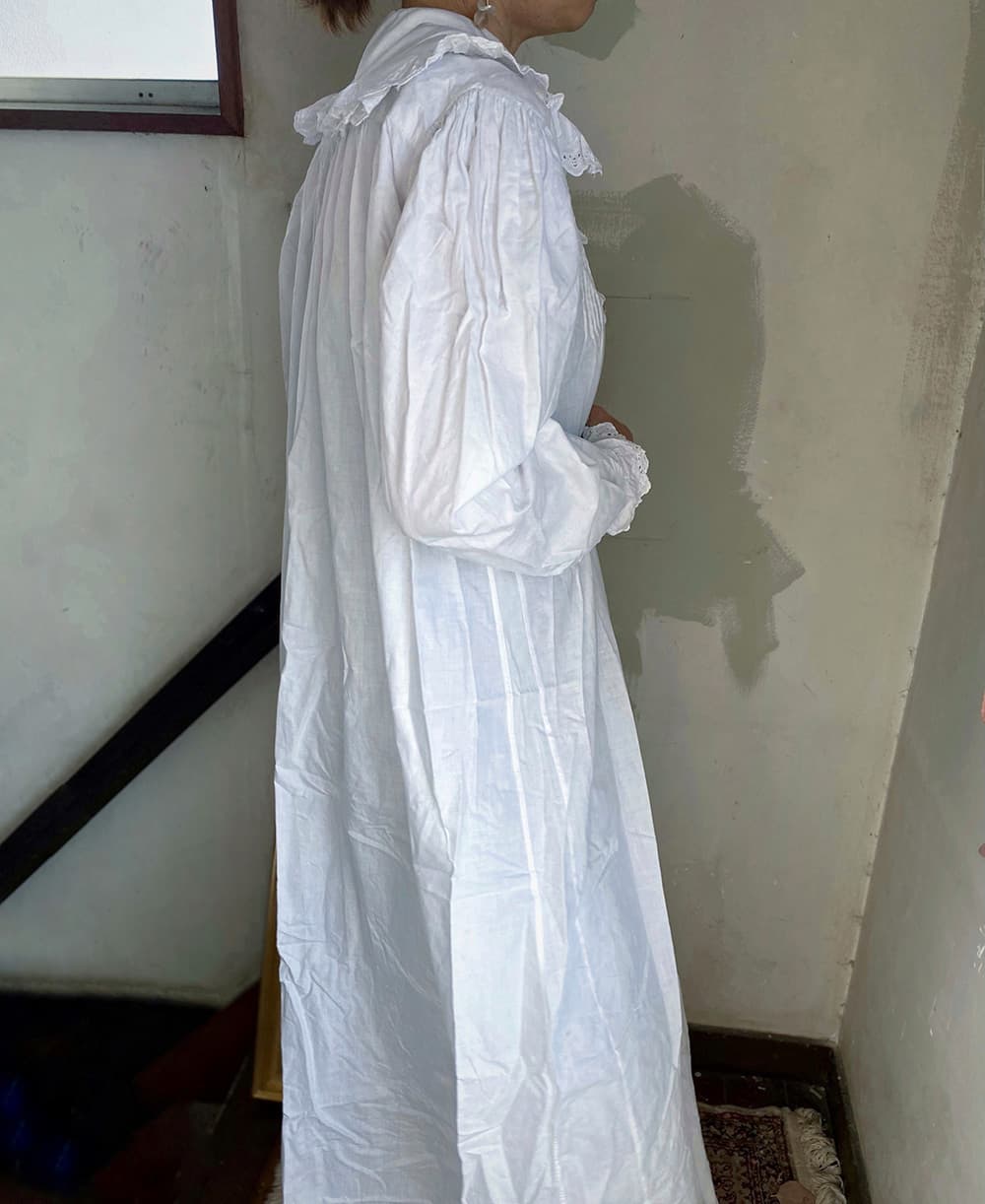 フランスアンティークナイトドレスアンティークワンピースエドワーディアンヴィクトリアンAntiqueFrenchEdwardianNightDress