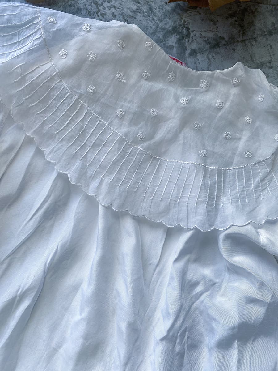 フランスアンティークブラウスフリルレースブラウス