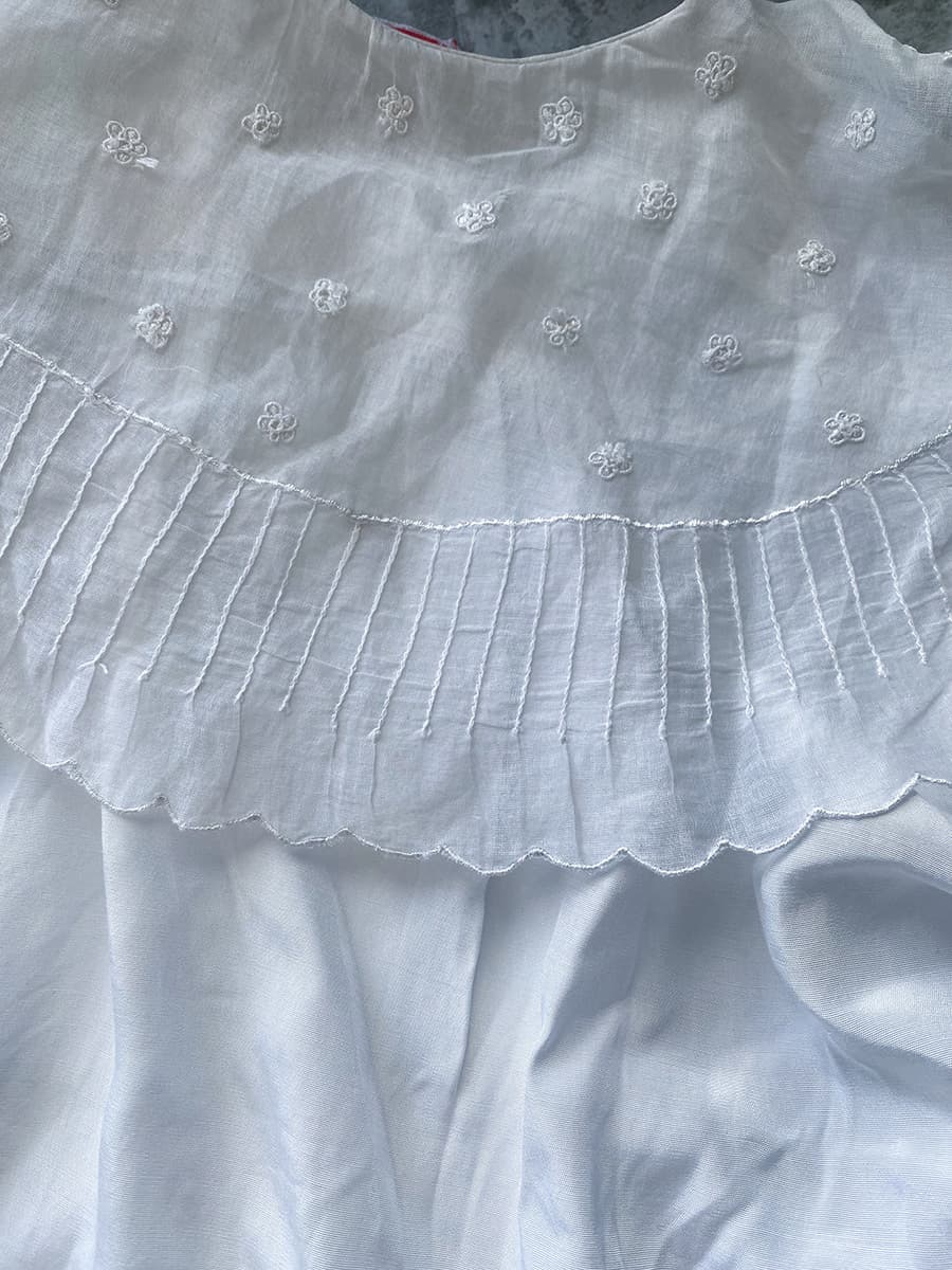 フランスアンティークブラウスフリルレースブラウス