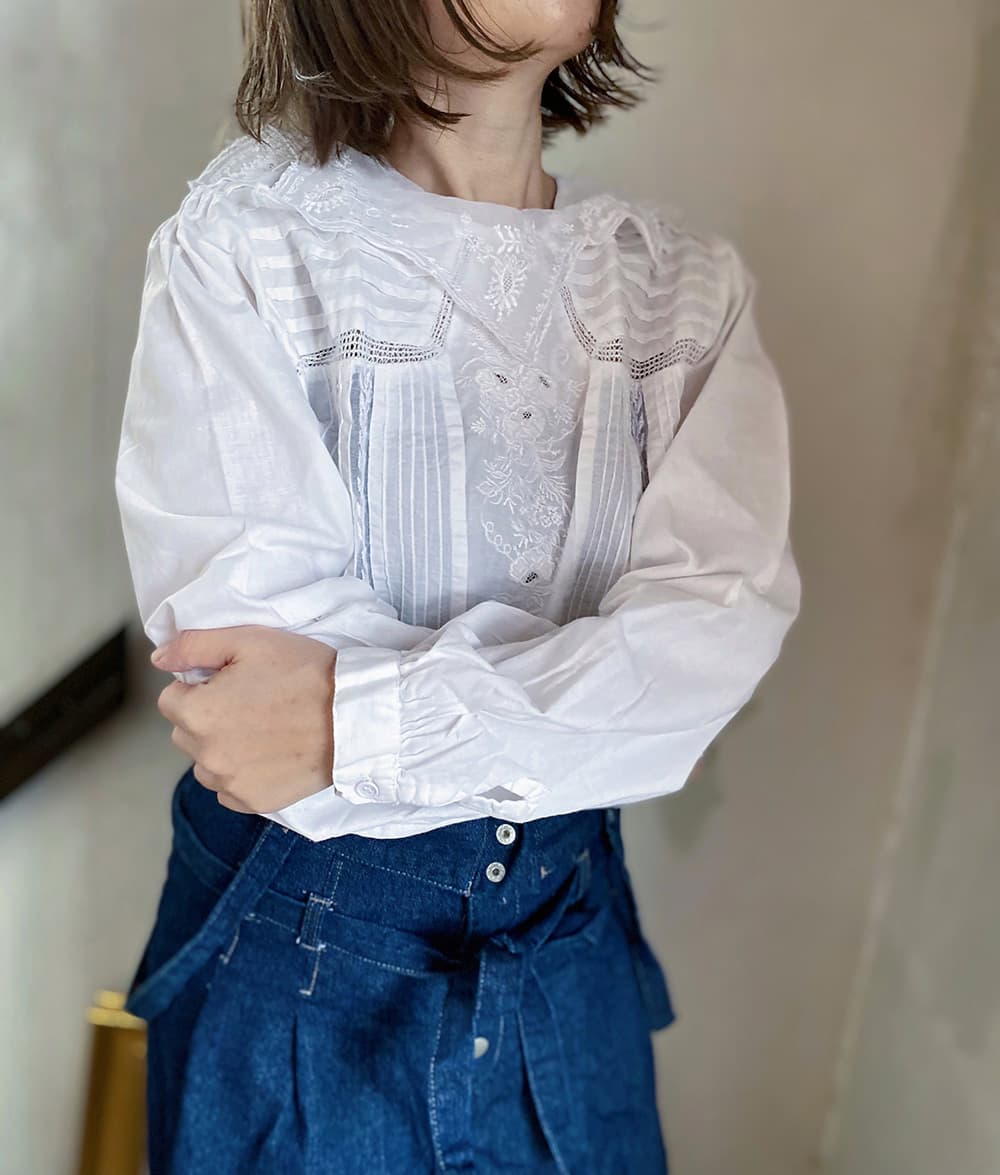 ヴィンテージセーラーカラーブラウスvintageblouse