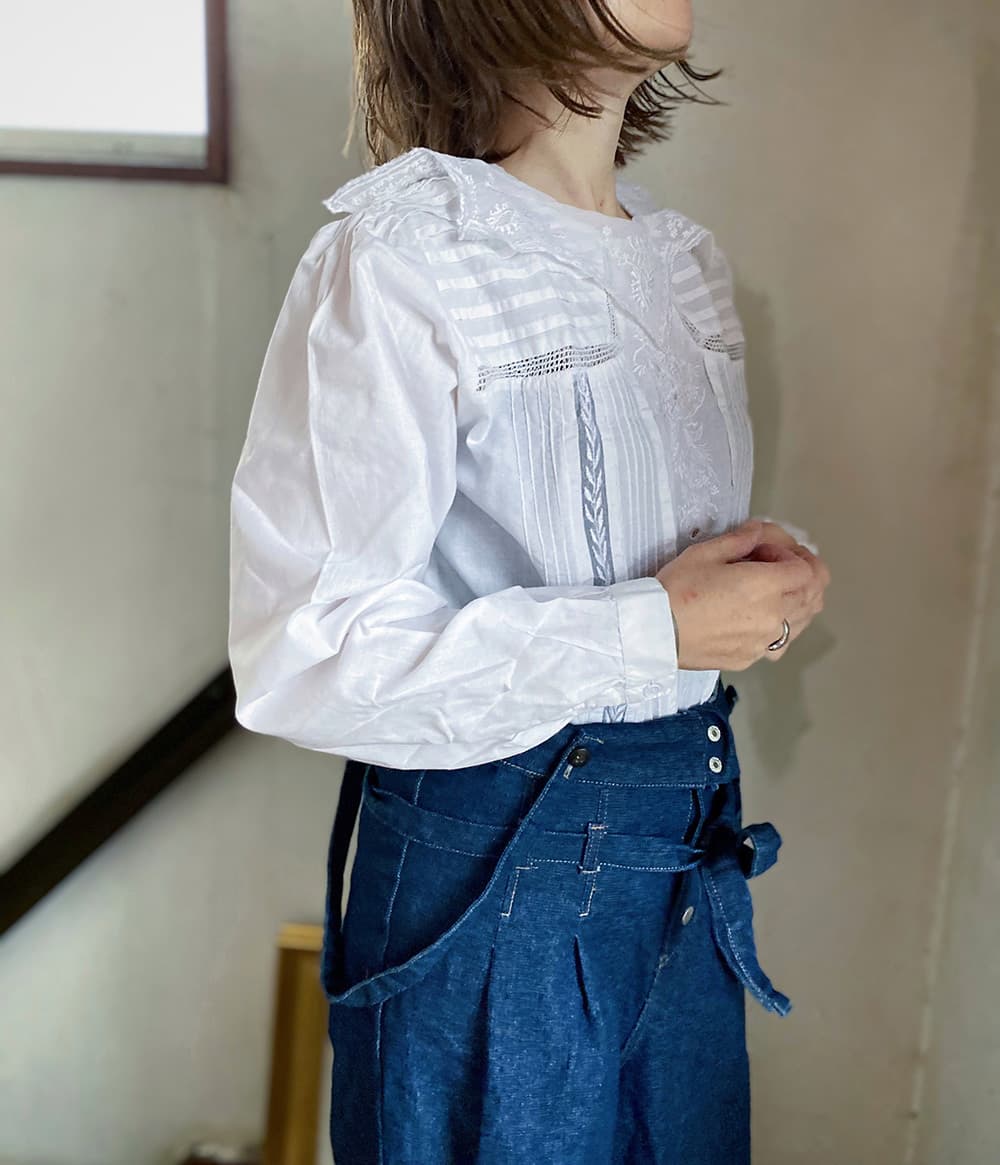 ヴィンテージセーラーカラーブラウスvintageblouse