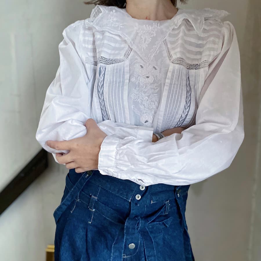 ヴィンテージセーラーカラーブラウスvintageblouse