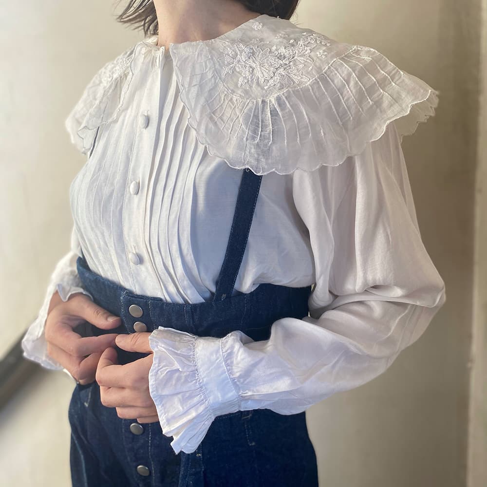フレンチアンティークブラウスFrenchantiquecottonblouse