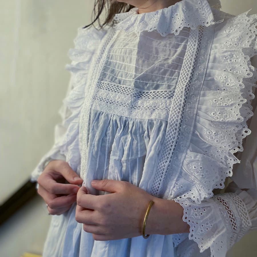 フレンチアンティークブラウスFrenchantiquecottonblouse