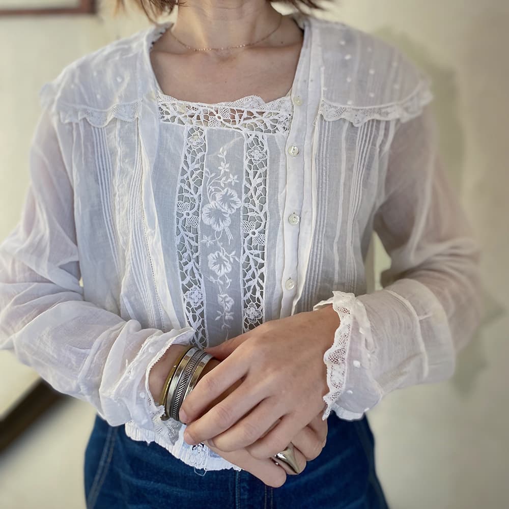 アンティークセーラーカラーブラウスAntiquesailorcollarblouse