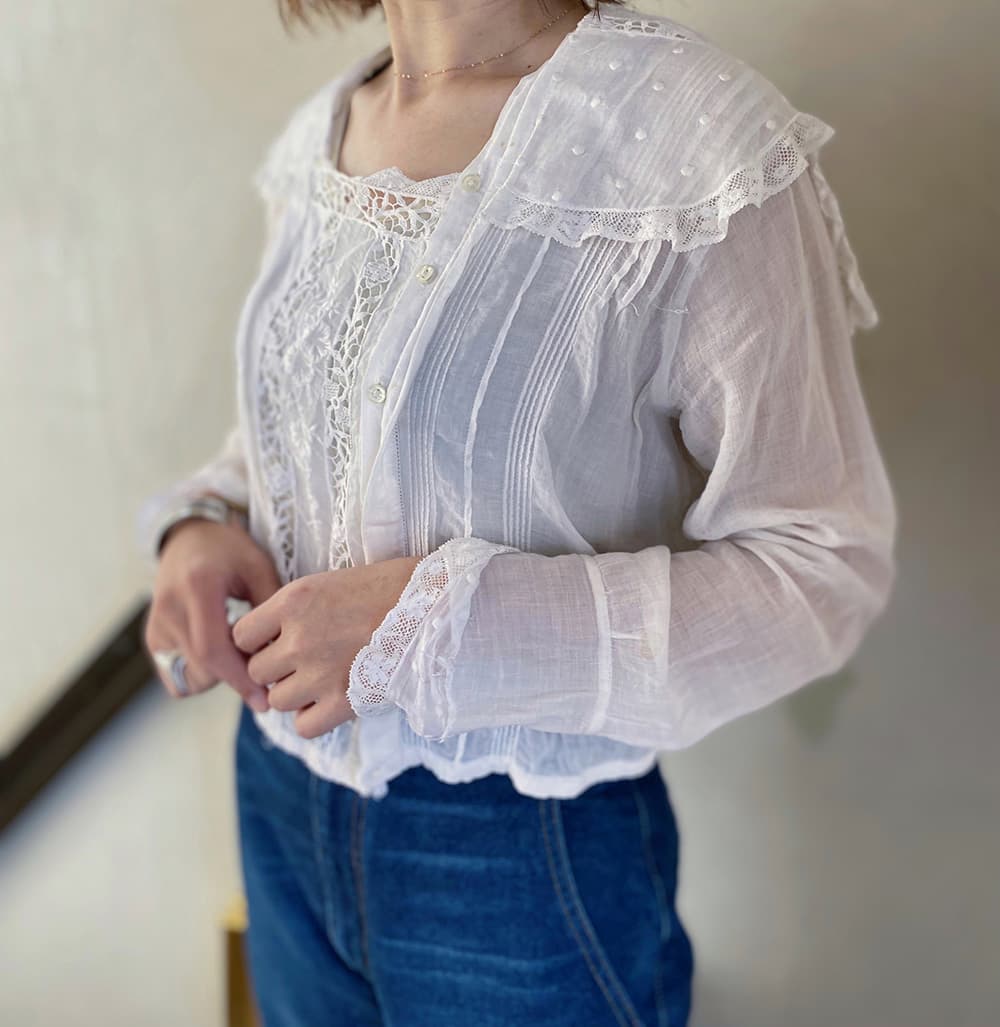 アンティークセーラーカラーブラウスAntiquesailorcollarblouse