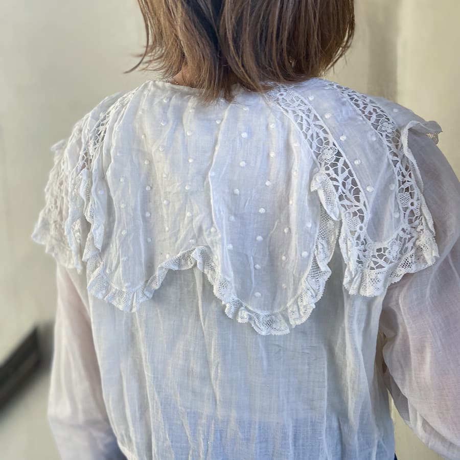 アンティークセーラーカラーブラウス