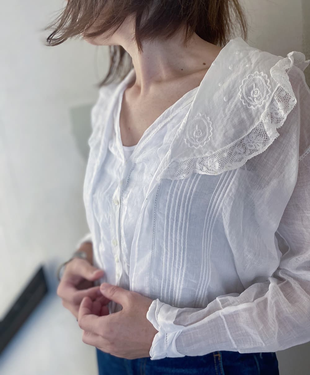 アンティークセーラーカラーブラウスAntiquesailorcollarblouse