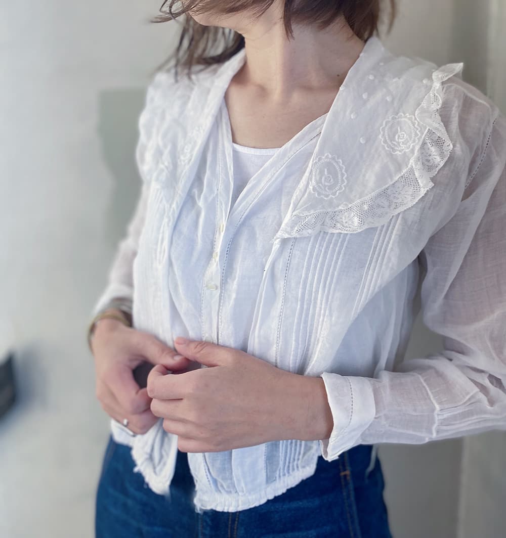 アンティークセーラーカラーブラウスAntiquesailorcollarblouse