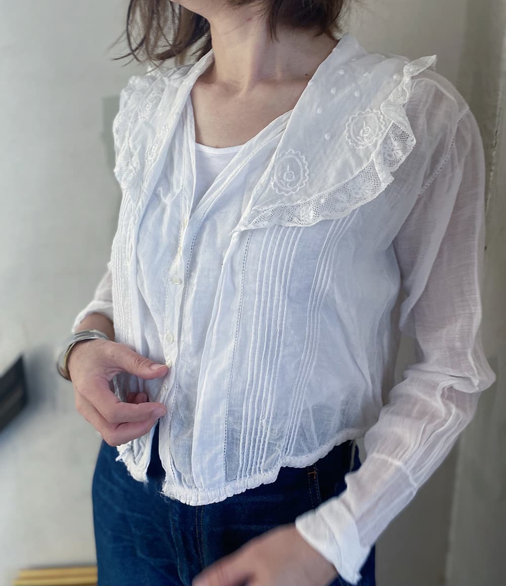 アンティークセーラーカラーブラウスAntiquesailorcollarblouse