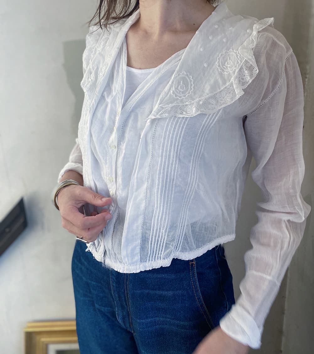 アンティークセーラーカラーブラウスAntiquesailorcollarblouse