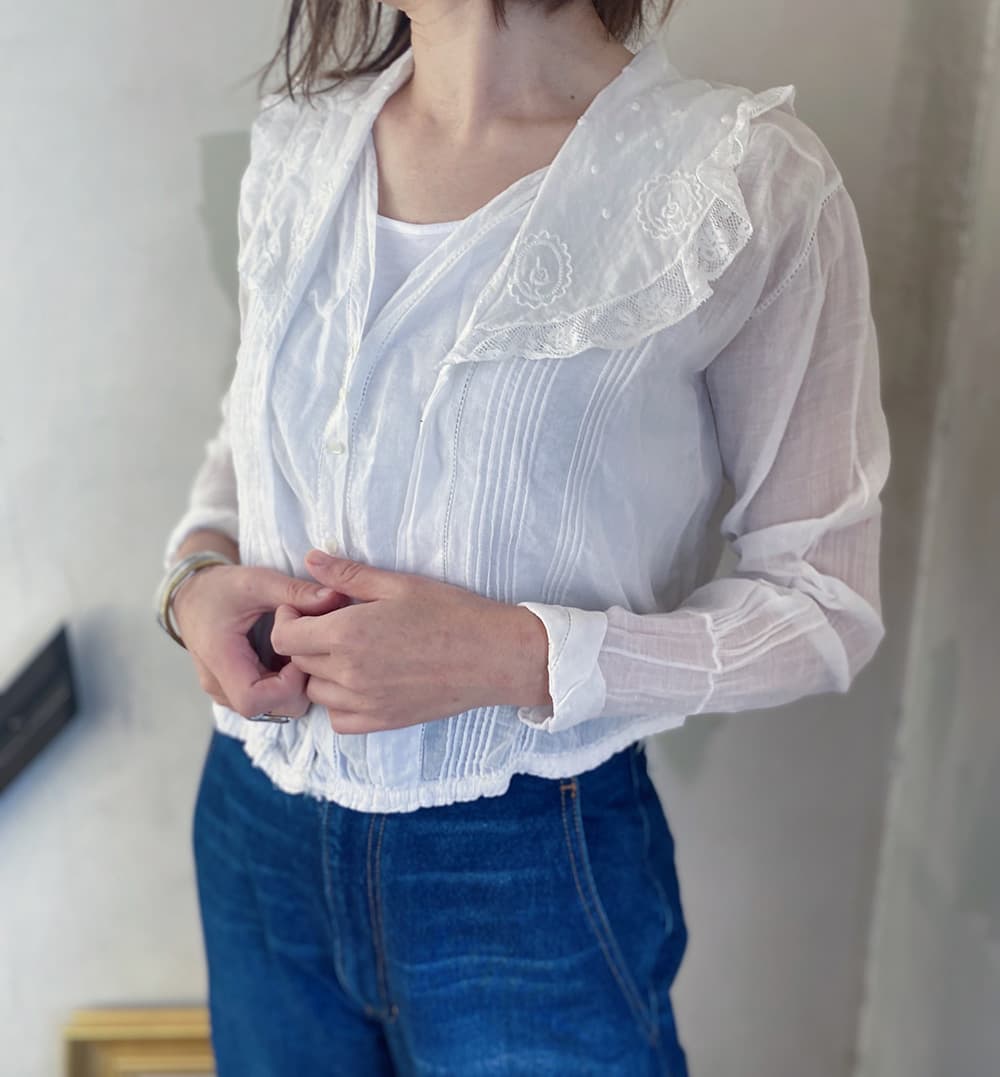 アンティークセーラーカラーブラウスAntiquesailorcollarblouse