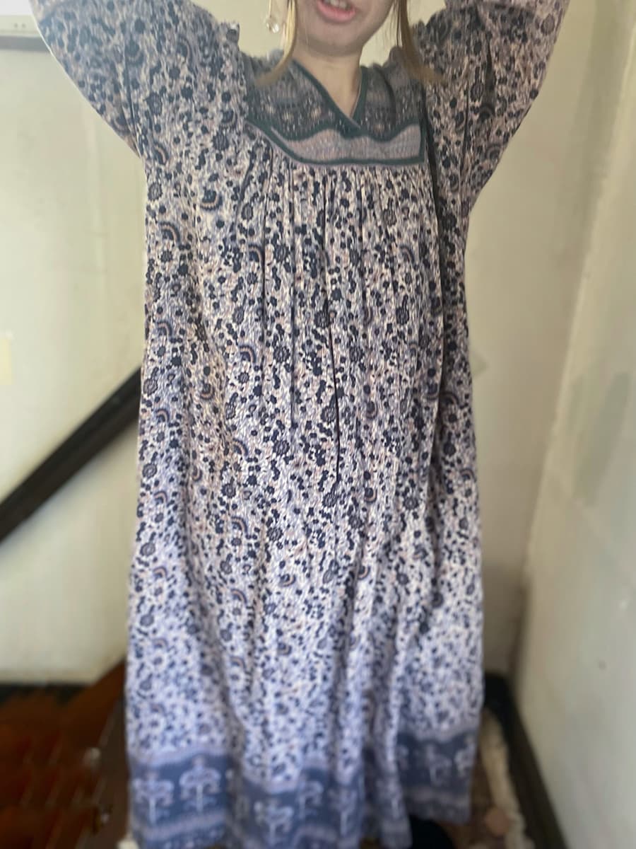 ヴィンテージインド綿ワンピースvintageindiancottondress