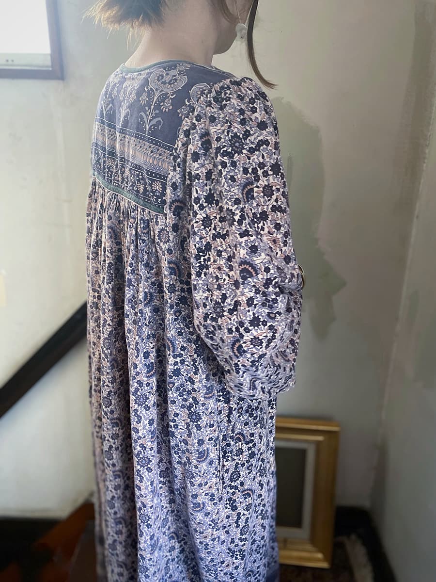 ヴィンテージインド綿ワンピースvintageindiancottondress