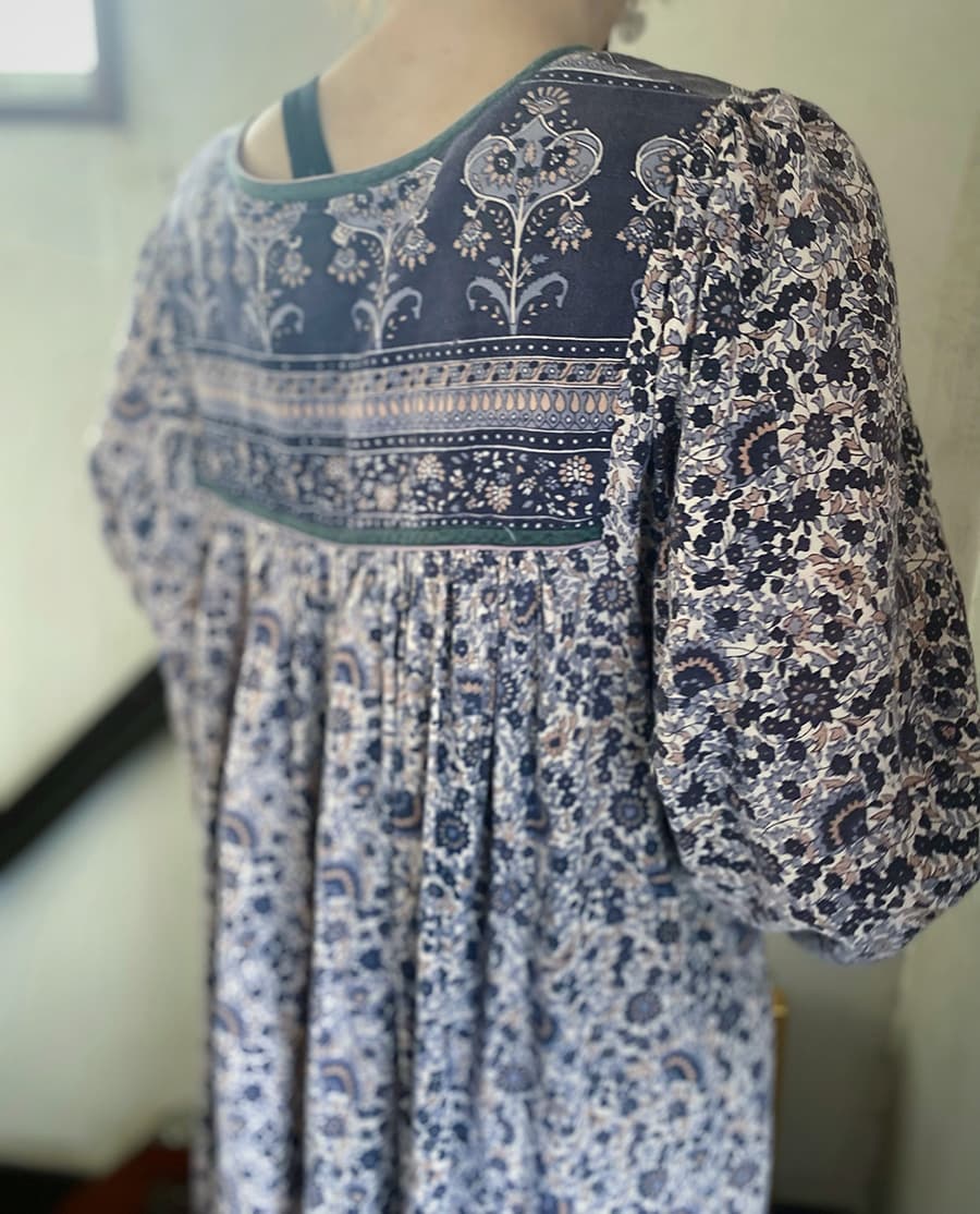 ヴィンテージインド綿ワンピースvintageindiancottondress