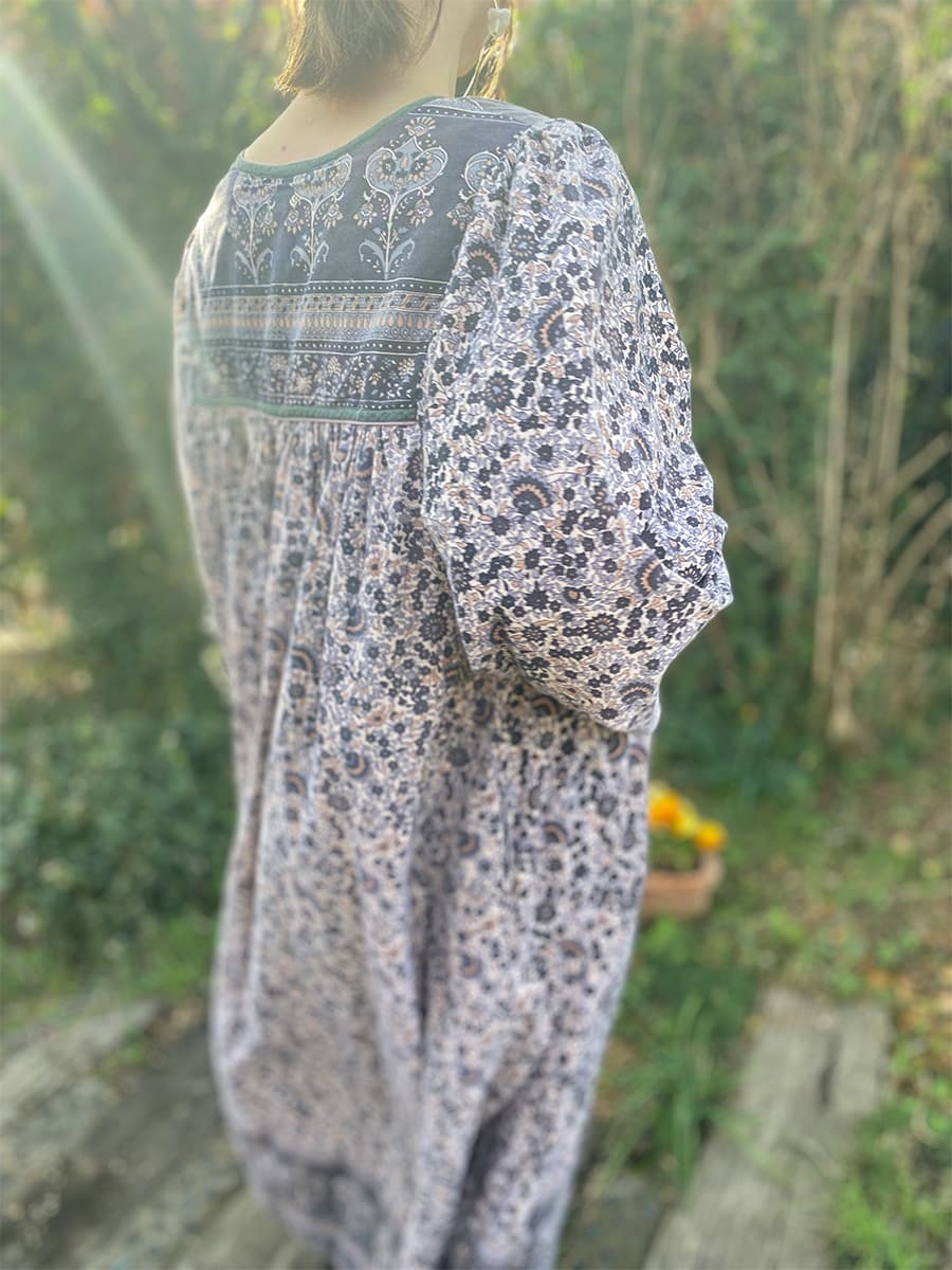ヴィンテージインド綿ワンピースvintageindiancottondress