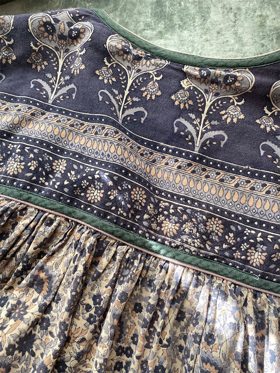 ヴィンテージインド綿ワンピースvintageindiancottondress