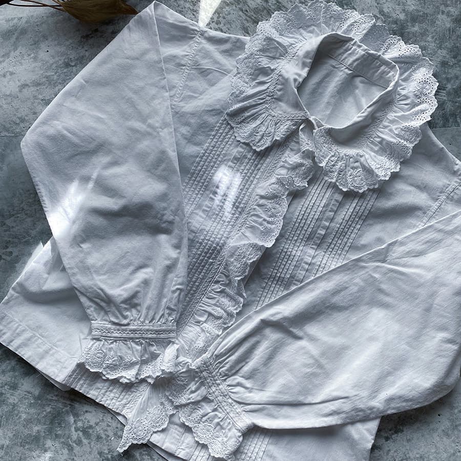 アンティークフランスレースブラウス
