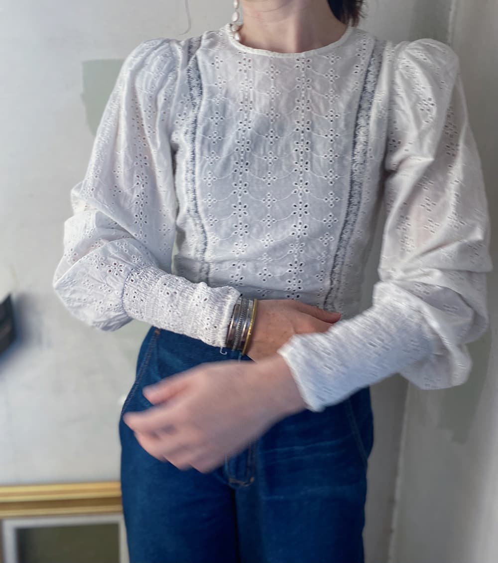 ヴィンテージパフスリーブブラウスVintagepuffsleeveblouse