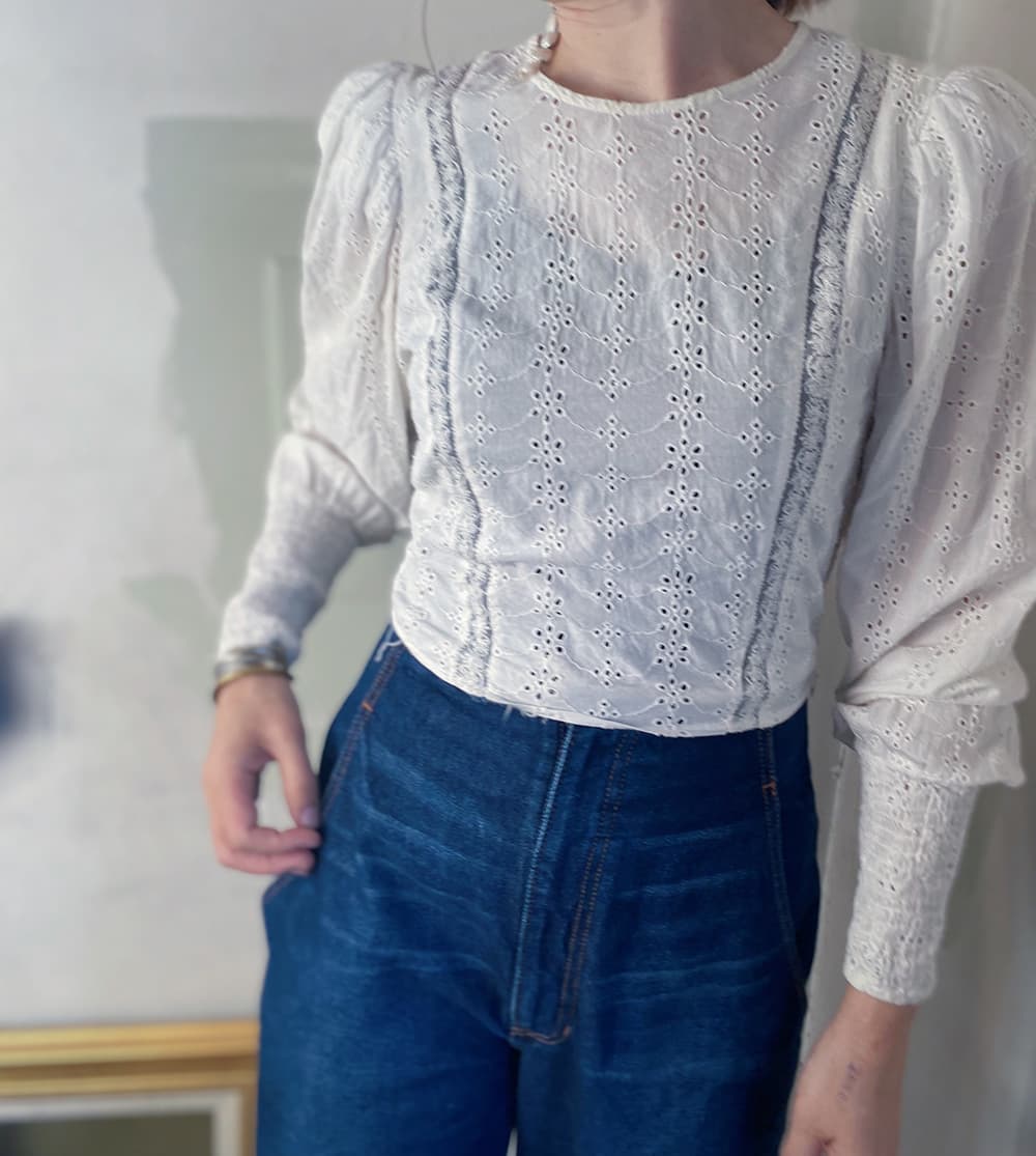 ヴィンテージパフスリーブブラウスVintagepuffsleeveblouse